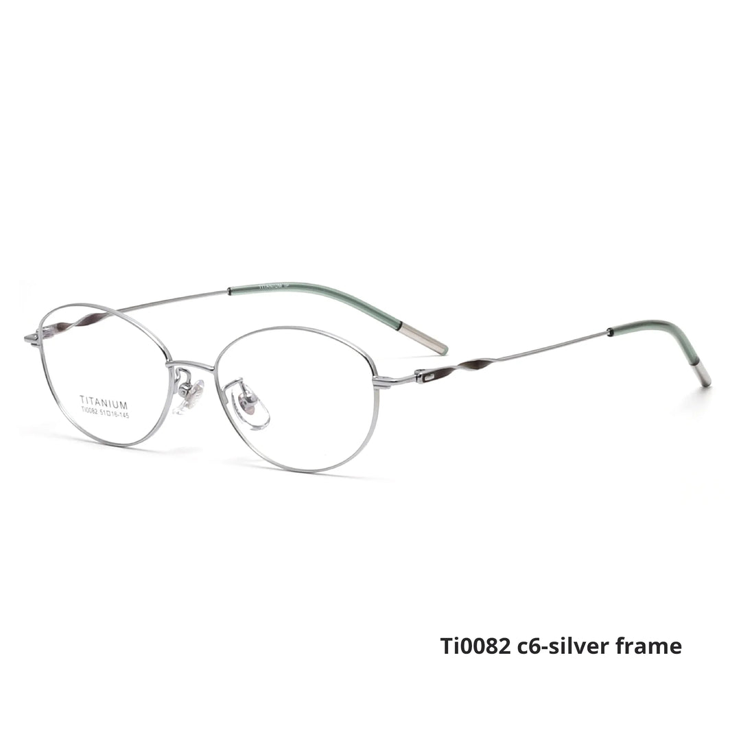Xbora Women's Full Rim Oval Square Titanium Eyeglasses 540082