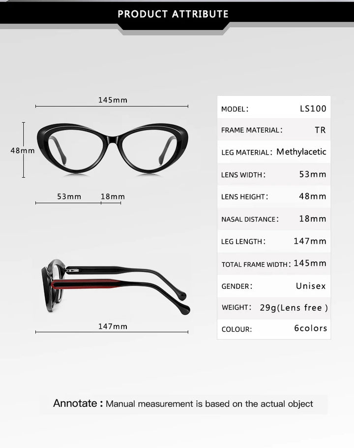 Vicky Women's Full Rim Oval Cat Eye Tr 90 Titanium Reading Glasses 97100