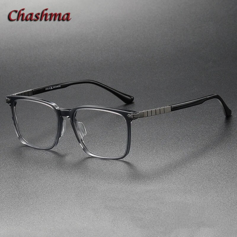Chashma Ochki Unisex Full Rim Square Acetate Eyeglasses 9630 Full Rim Chashma Ochki   