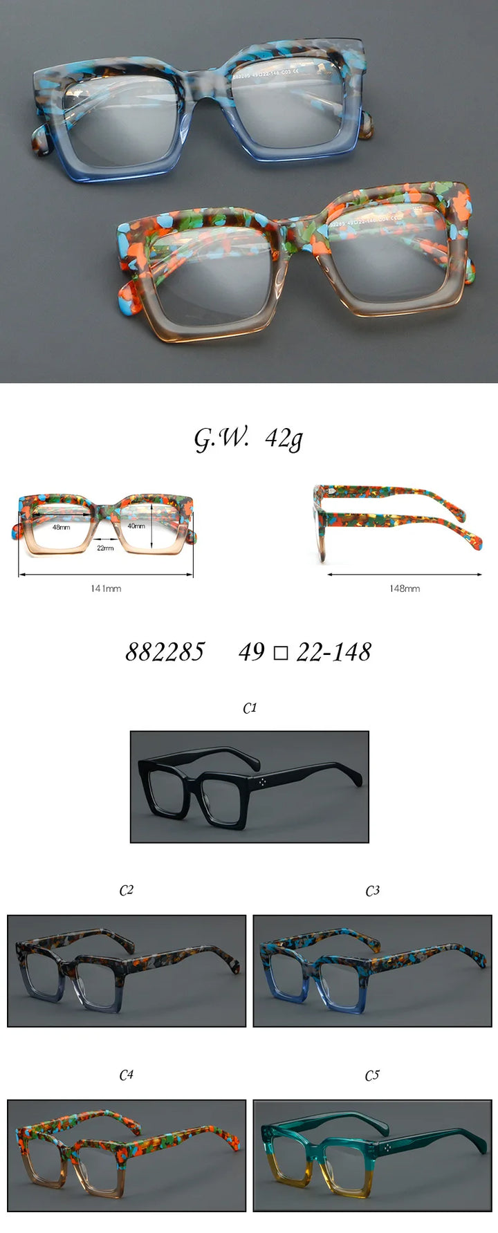 Vicky Women's Full Rim Square Cat Eye Tr 90 Reading Glasses 882285