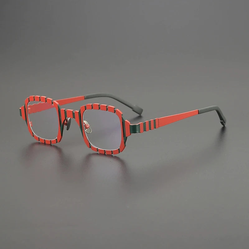 Gatenac Women's Full Rim Square Thick Titanium Eyeglasses G85901