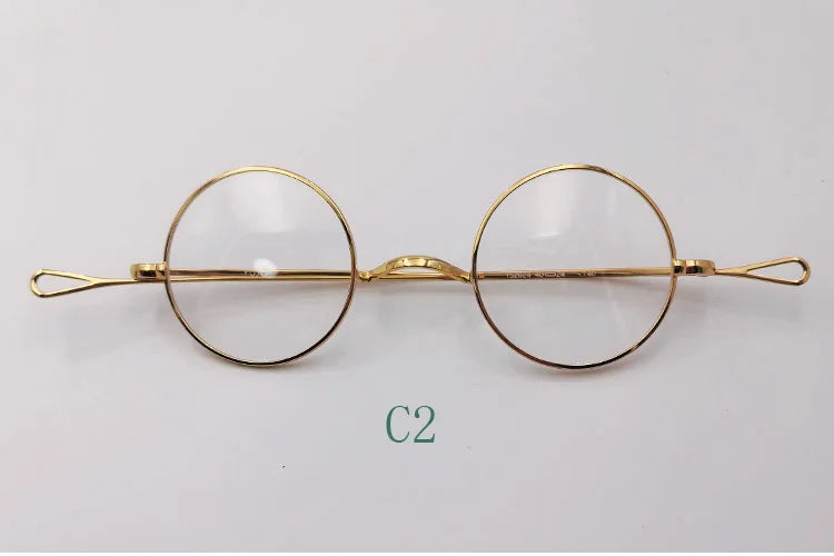 Yujo Unisex Full Rim Round Pure Titanium Eyeglasses Classic — view 3 | Yujo at FuzWeb
