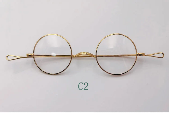 Yujo Unisex Full Rim Round Pure Titanium Eyeglasses Classic — view 3 | Yujo at FuzWeb