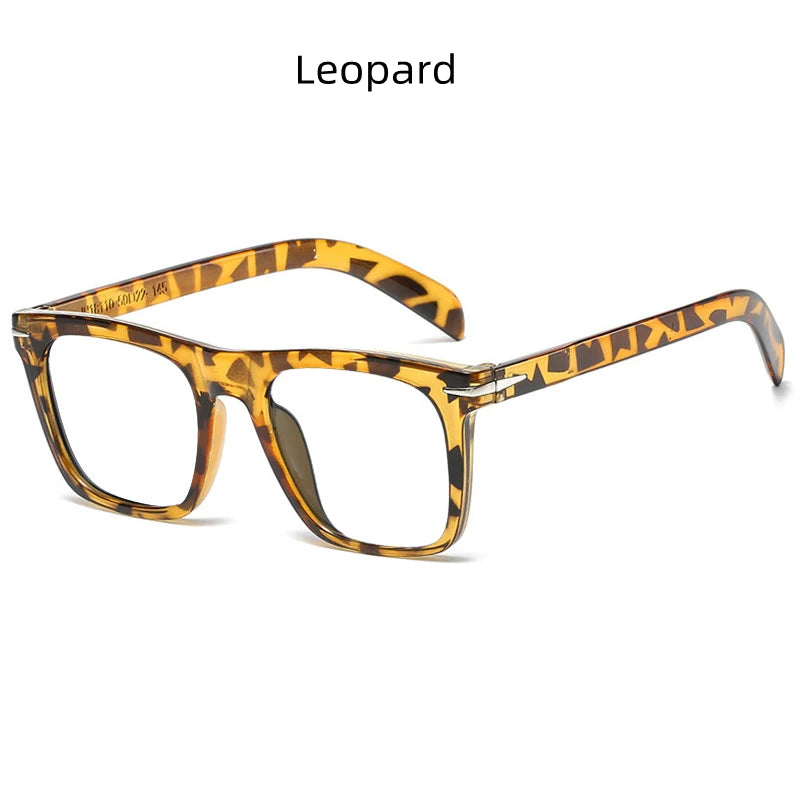 Kocolior Mens Full Rim Square Acetate Reading Glasses 18110 Reading Glasses FuzWeb  Leopard +500 