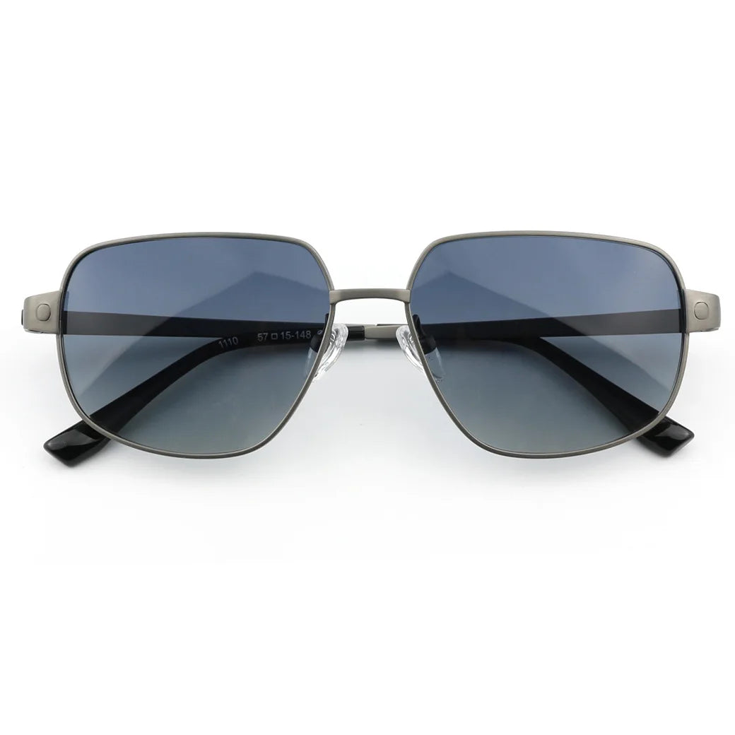 Black Mask Men Full Rim Square Titanium Polarized Sunglasses BM-1110S