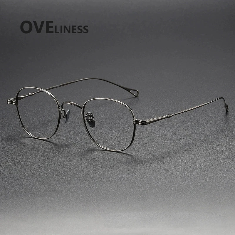 Oveliness Women's Full Rim Oval Square Titanium Eyeglasses 65807