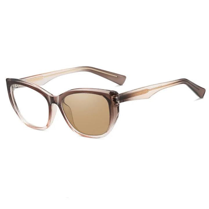 CCspace Women's Full Rim Square Tr 90 Titanium Photochromic Reading Glasses 321830