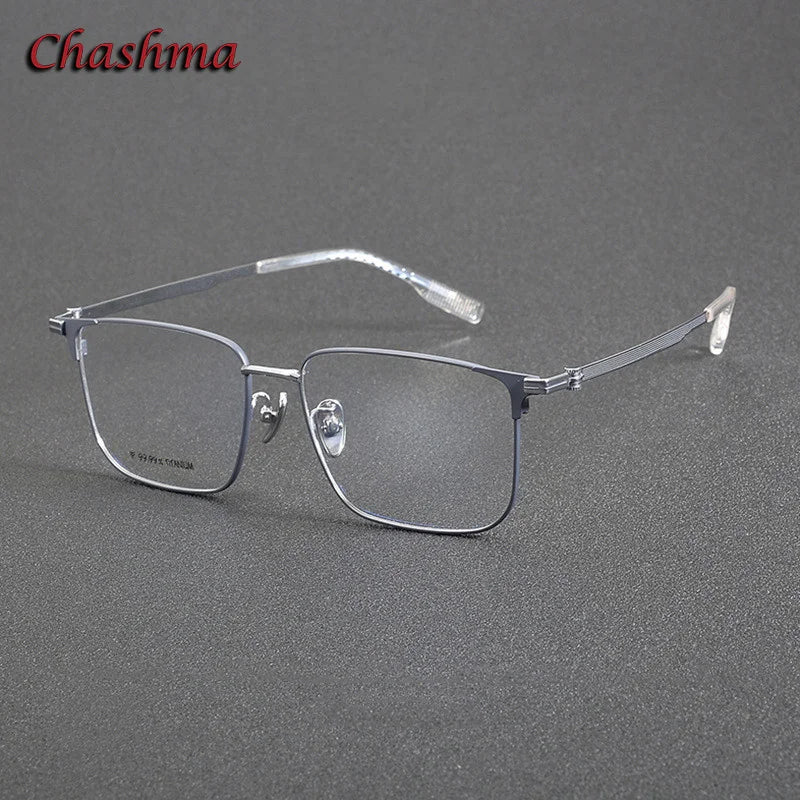Chashma Ottica Men's Full Rim Square Titanium Eyeglasses 966024