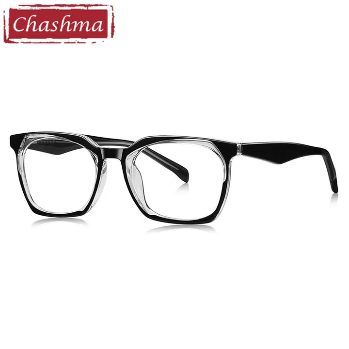 Chashma Ottica Unisex Full Rim Square Tr 90 Titanium Eyeglasses 474001