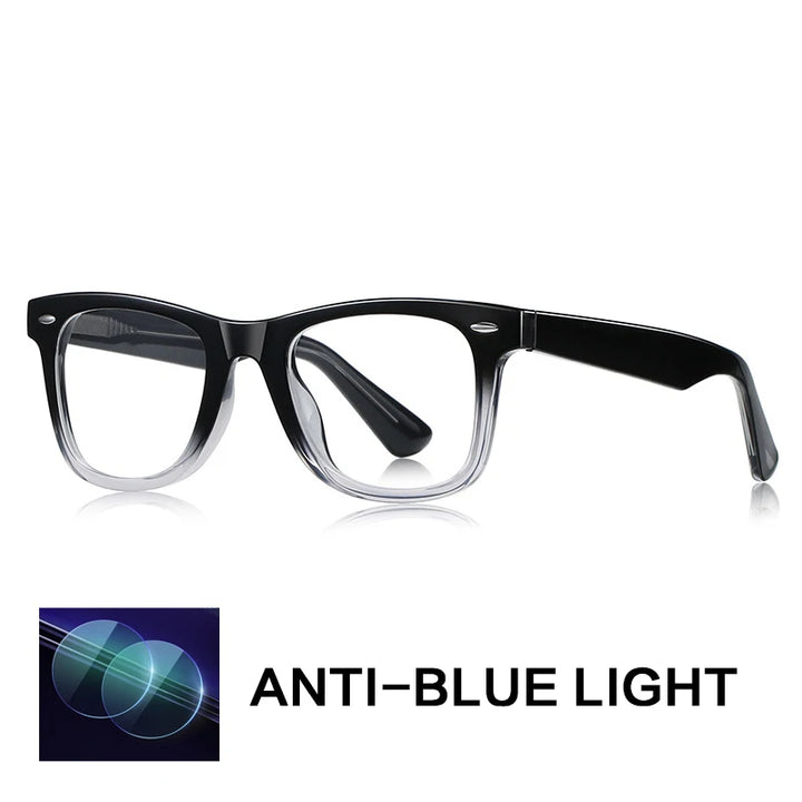 Gatenac Unisex Full Rim Square Tr 90 Titanium Reading Glasses Gxyj9028