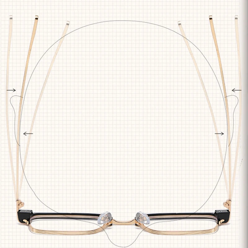 Handoer Unisex Full Rim Square Vintage Blue Light Prescription Eyeglasses F21102 - view 6