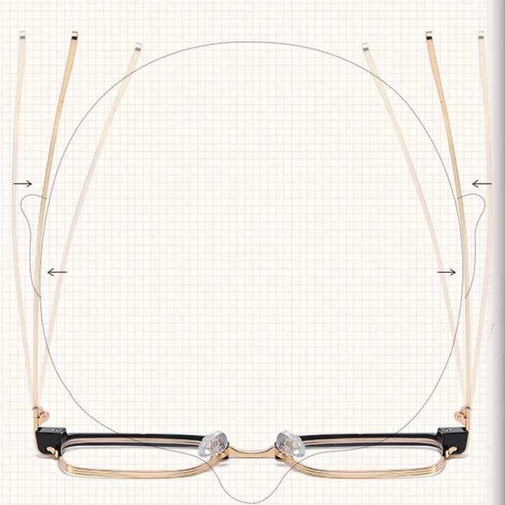 Handoer Unisex Full Rim Square Vintage Blue Light Prescription Eyeglasses F21102 - view 6