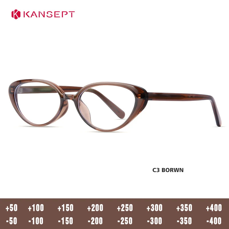 Kansept Women's Full Rim Oval Cat Eye Tr 90 Reading Glasses 455836