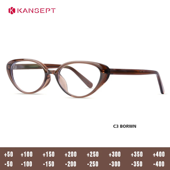 Kansept Women's Full Rim Oval Cat Eye Tr 90 Reading Glasses 455836