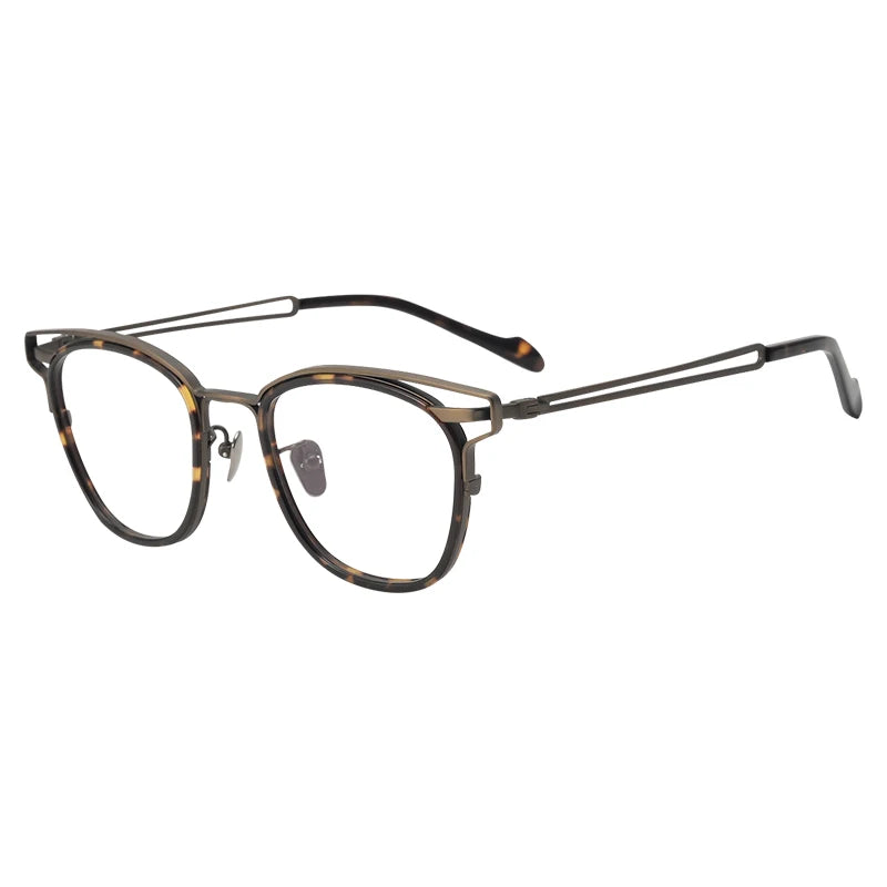 Nobler Unisex Full Rim Square Cat Eye Titanium Acetate Eyeglasses 1960 Full Rim Nobler   