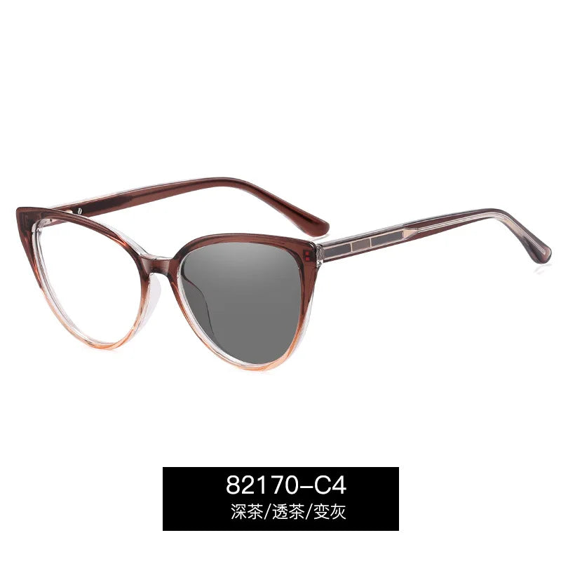 Reven Jate Women's Full Rim Oval Tr 90 Photochromic Eyeglasses 382170