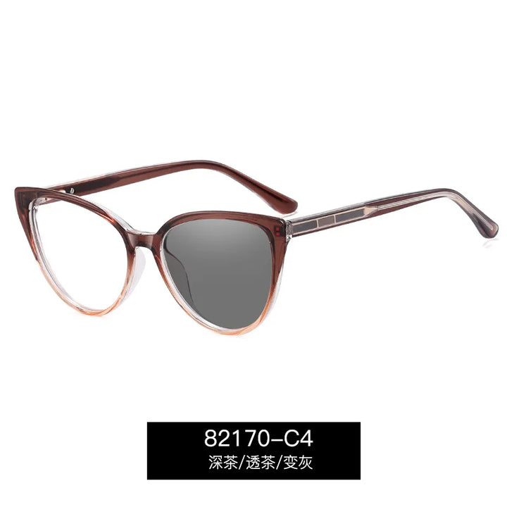 Reven Jate Women's Full Rim Oval Tr 90 Photochromic Eyeglasses 382170