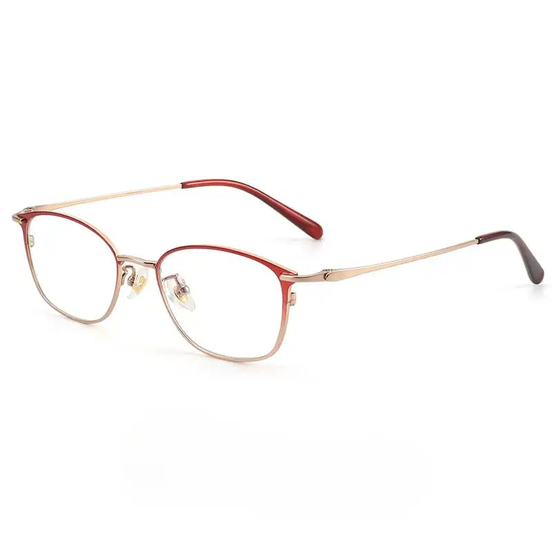 Summer Flower Women's Full Rim Square Oval Titanium Eyeglasses 70224