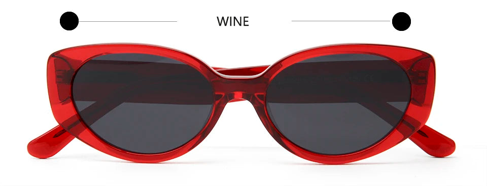 Esnbie Unisex Full Rim Oval Thick Temple Acetate Sunglasses 240161