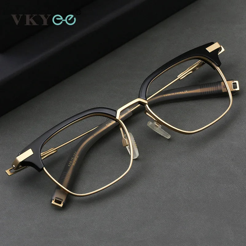 Vicky Unisex Full Rim Square Titanium Acetate  Reading Glasses 814107