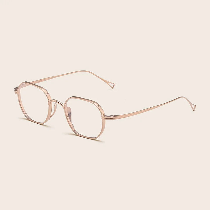 Aimee Unisex Full Rim Flat Top Square Titanium Eyeglasses 9917 Full Rim Aimee   