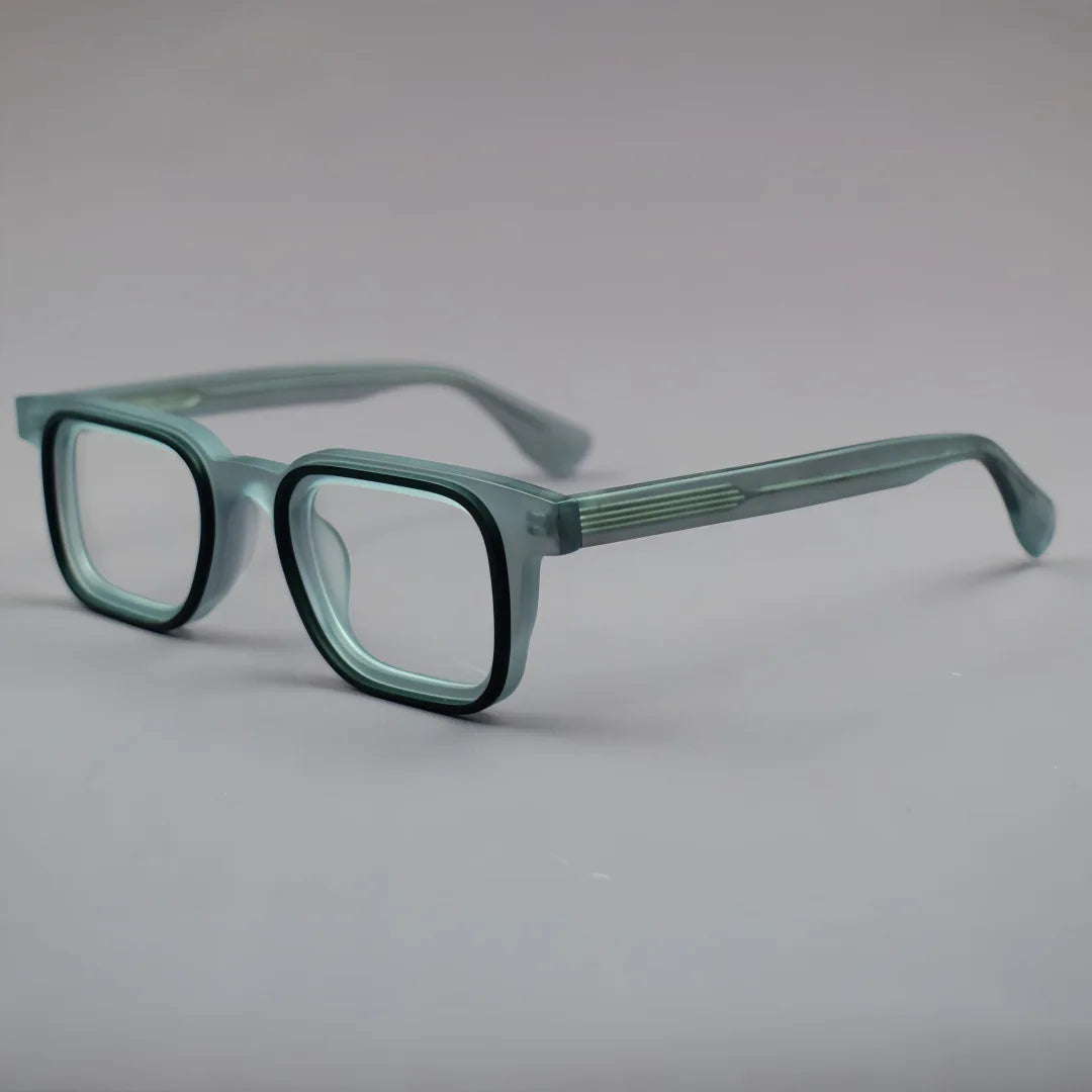 Hewei Unisex Full Rim Square Frosted Acetate Eyeglasses 92295