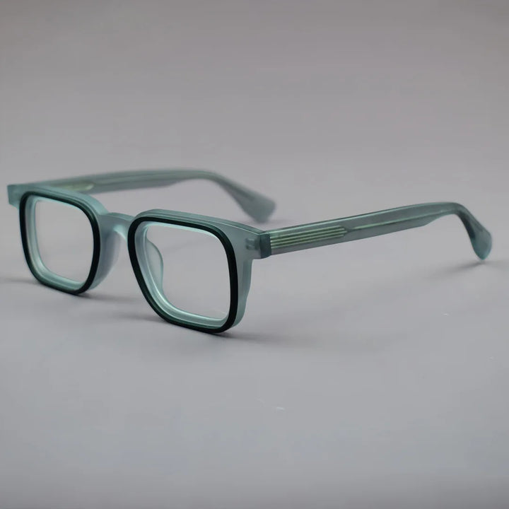 Hewei Unisex Full Rim Square Frosted Acetate Eyeglasses 92295