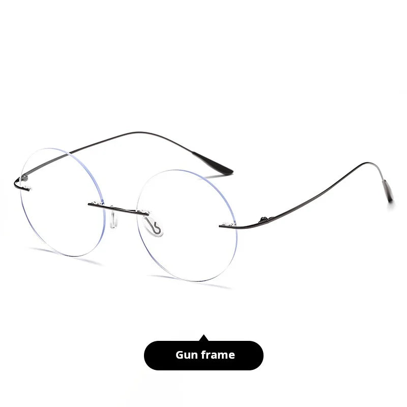 Momoja Women's Rimless Round Titanium-Alloy Eyeglasses 720176