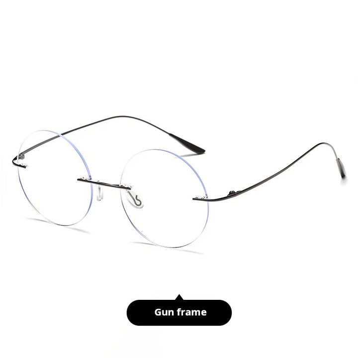 Momoja Women's Rimless Round Titanium-Alloy Eyeglasses 720176