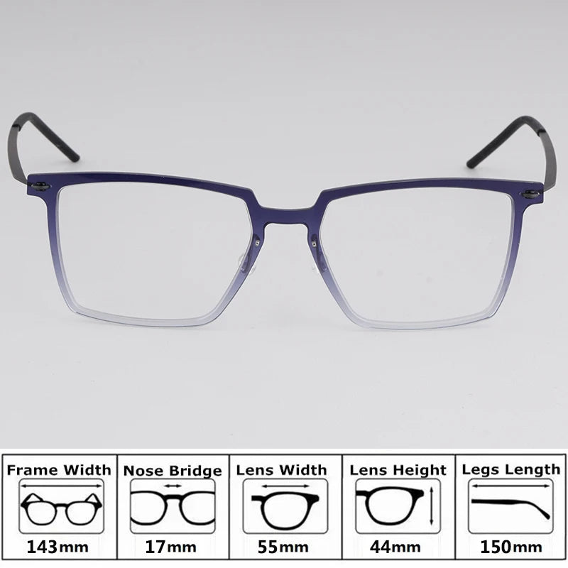 Bobbie Unisex Full Rim Square Acetate Eyeglasses 65-Series