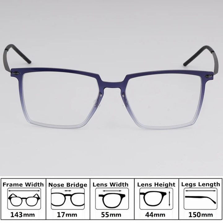 Bobbie Unisex Full Rim Square Acetate Eyeglasses 65-Series