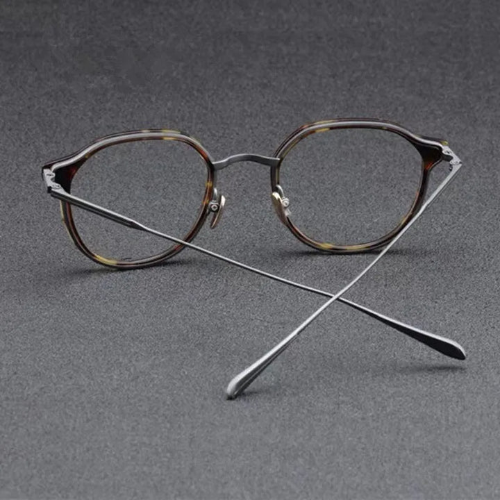 Aimee Unisex Full Rim Round Titanium Acetate Eyeglasses 2241 Full Rim Aimee   