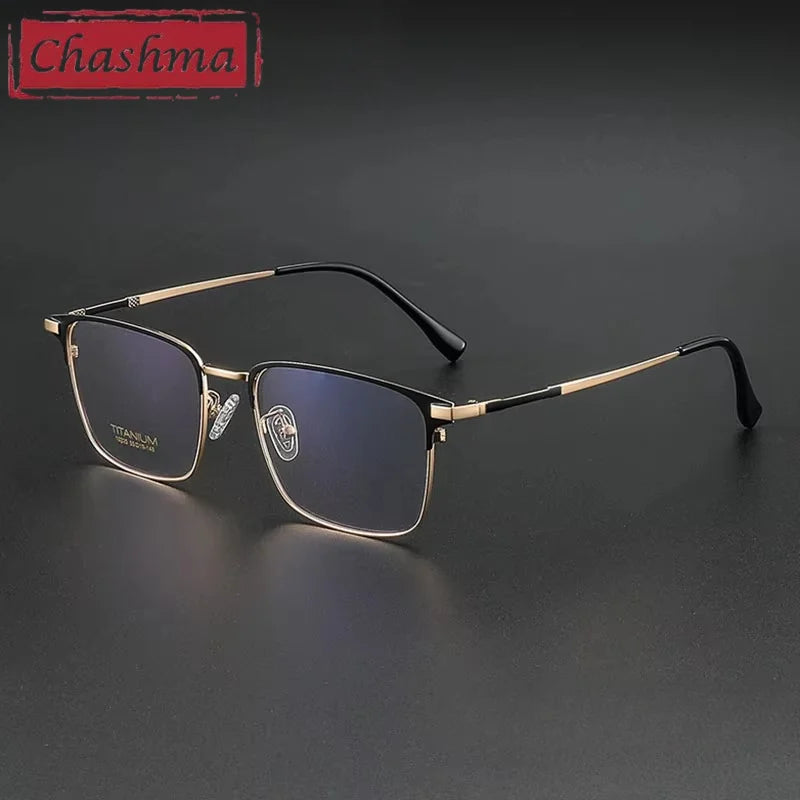 Chashma Men's Full Rim Square Titanium Eyeglasses 710225.