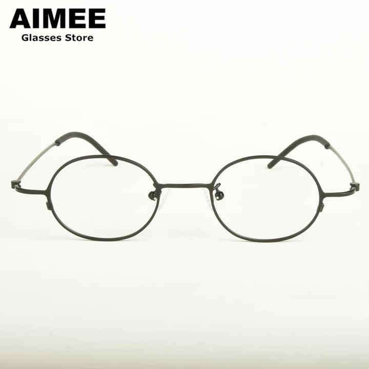 Aimee Unisex Full Rim Small Round Titanium Eyeglasses 14516 Full Rim Aimee   