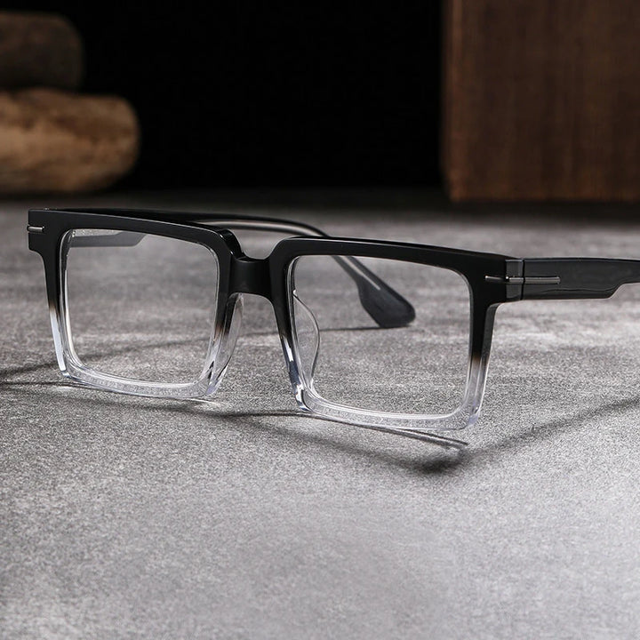 Blackmask Unisex Full Rim Square Acetate Eyeglasses BM-S528
