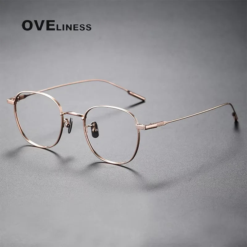 Oveliness Women's Full Rim Polygon Square Titanium Eyeglasses 380802