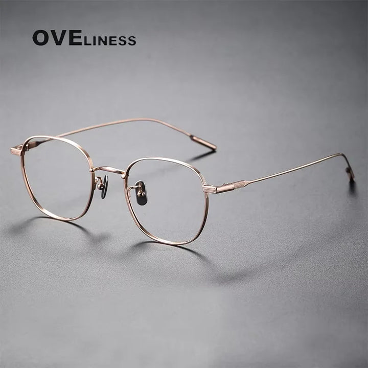 Oveliness Women's Full Rim Polygon Square Titanium Eyeglasses 380802