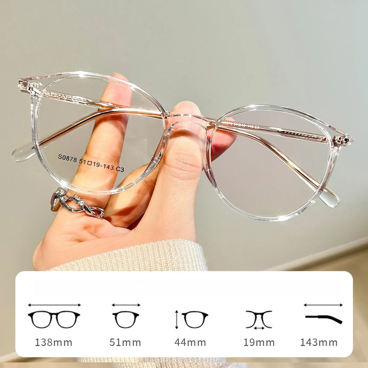 Yimaruili Women's Full Rim Oval Round Acetate Eyeglasses 660878