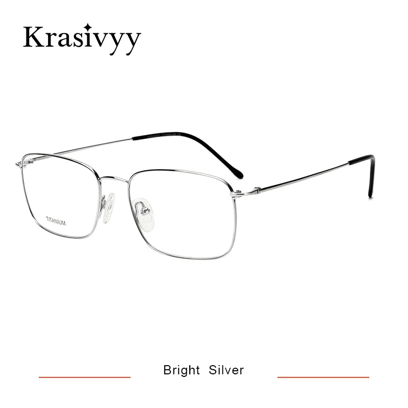 Krasivyy Unisex Full Rim Square Titanium Eyeglasses 316047