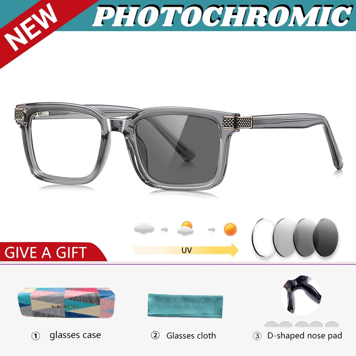 Vicky Unisex Full Rim Square Tr 90 Titanium Reading Glasses 67106