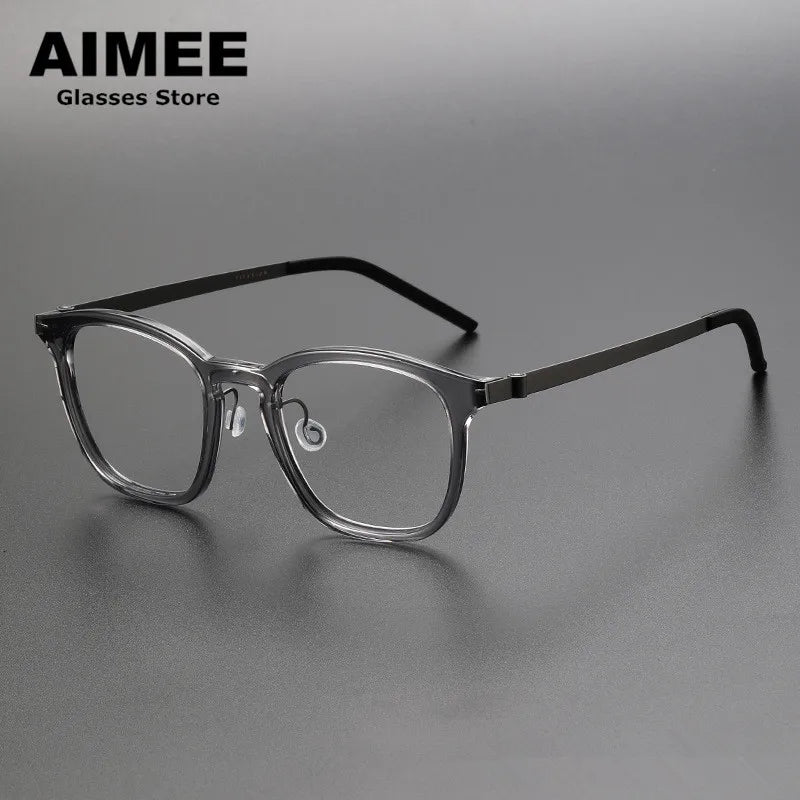 Aimee Unisex Full Rim Square Acetate Eyeglasses 1047 — view 6 | Aimee at FuzWeb