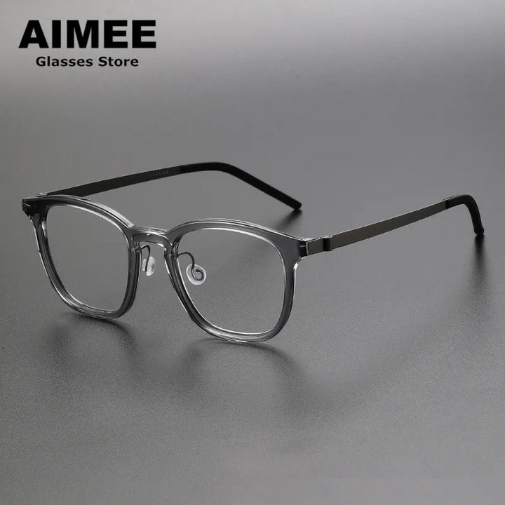 Aimee Unisex Full Rim Square Acetate Eyeglasses 1047 — view 6 | Aimee at FuzWeb
