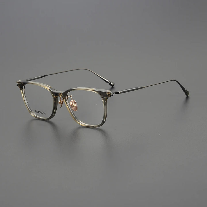 Nobler Unisex Full Rim Square Acetate Titanium Eyeglasses 2062 Full Rim Nobler C12  