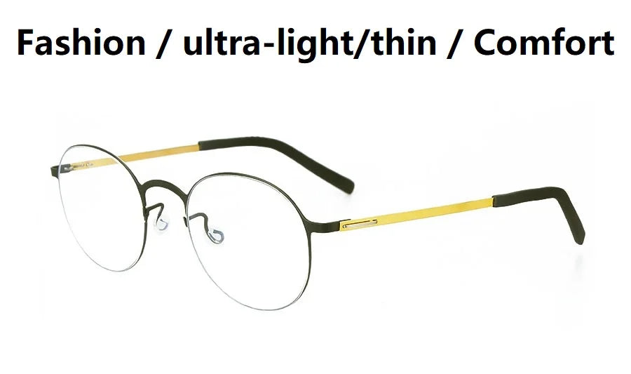 Bobbie Women's Full Rim Round Screwless Titanium Eyeglasses 688083