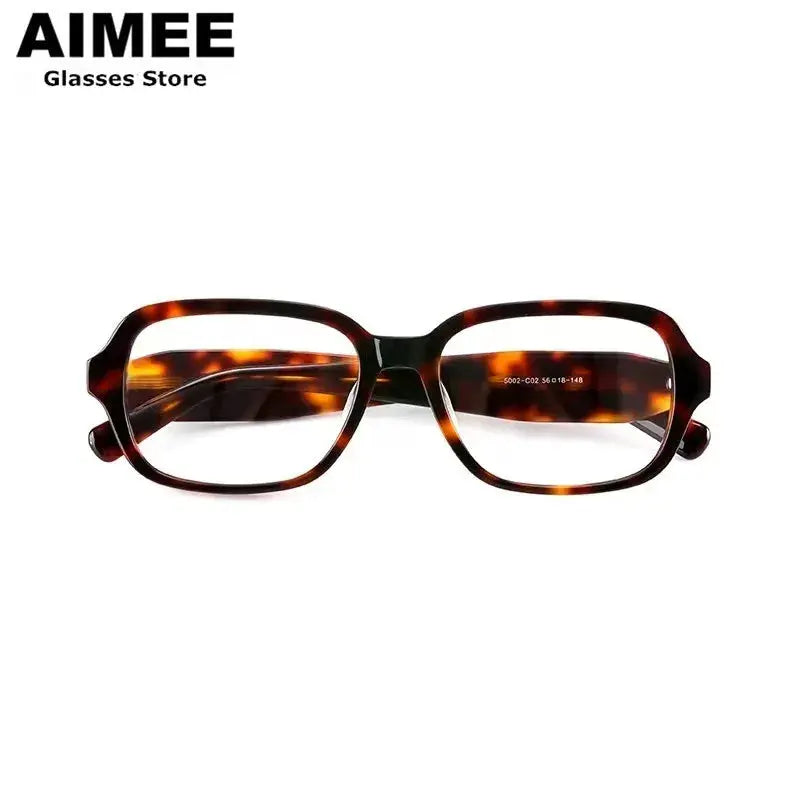 Aimee Unisex Full Rim Brow Line Square Acetate Eyeglasses 485002 FuzWeb