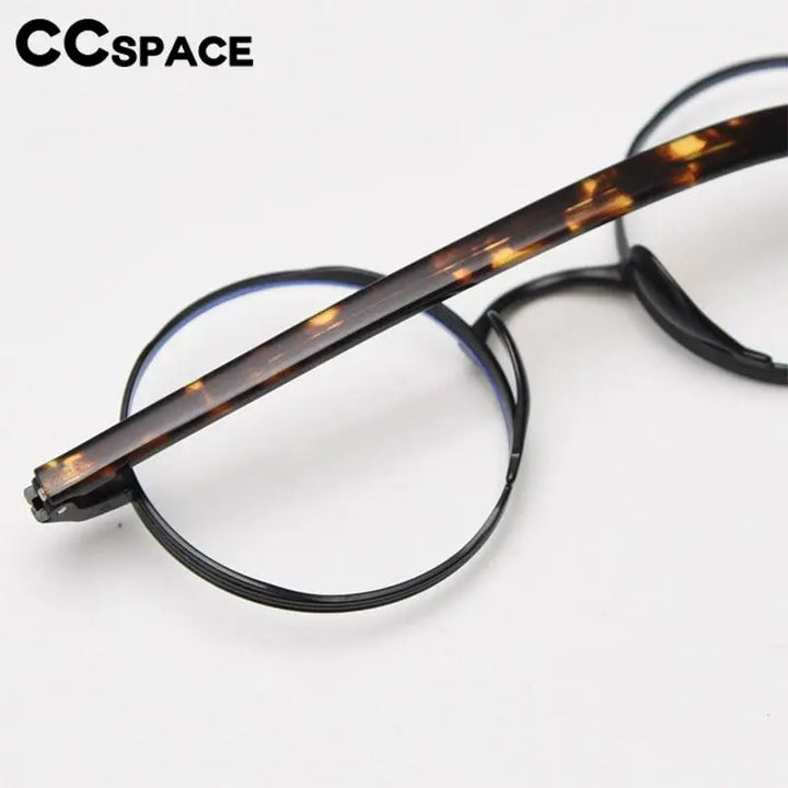 CCspace Unisex Full Rim Round Alloy Reading Glasses R57517 Reading Glasses CCSpace   