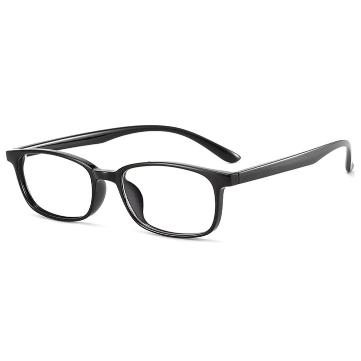 Bclear Unisex Full Rim Square Small Tr 90 Titanium Eyeglasses 1056 Full Rim Bclear Bright black  