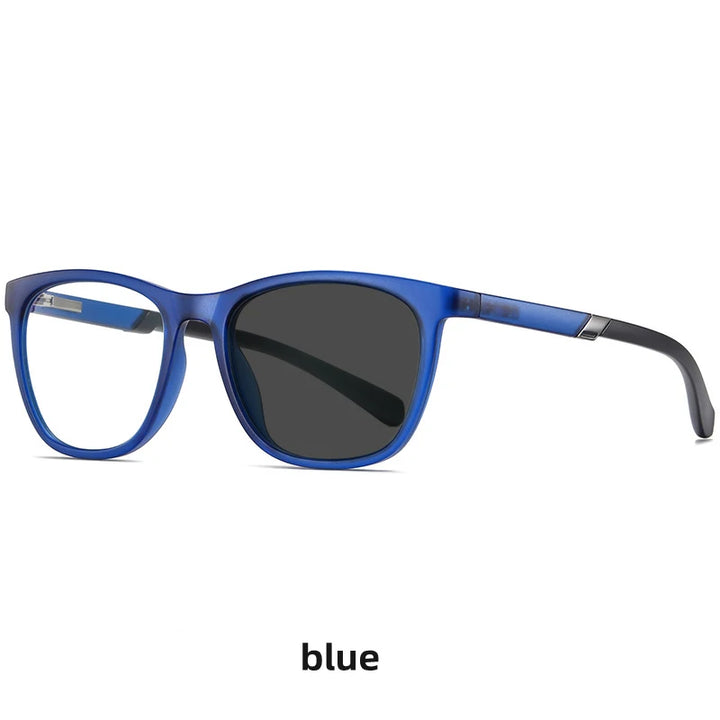 Kocolior Unisex Full Rim Square Tr 90 Hyperopic Reading Glasses 2310 Reading Glasses Kocolior Photochromic Blue 0 