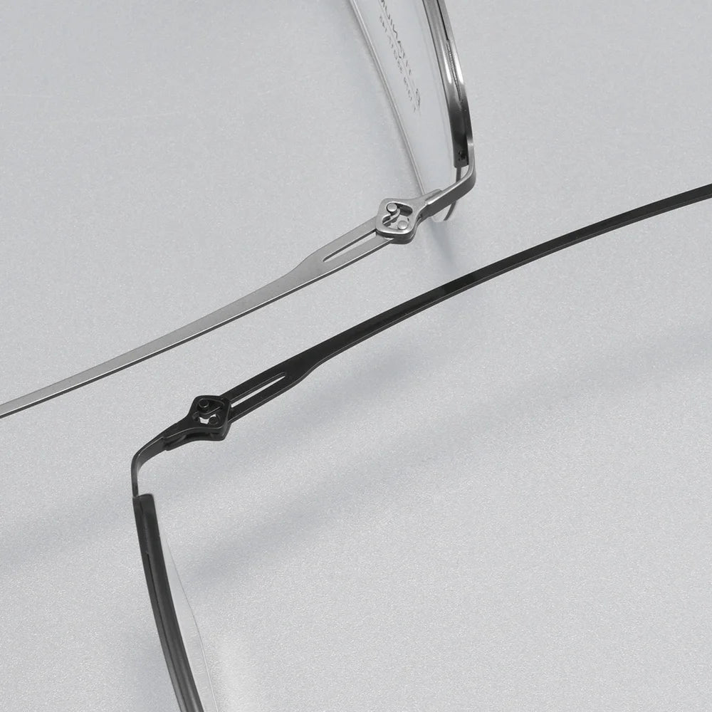 Gmei Optical T1379X men's square alloy prescription eyeglasses — view 7