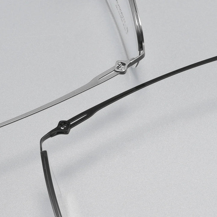 Gmei Optical T1379X men's square alloy prescription eyeglasses — view 7
